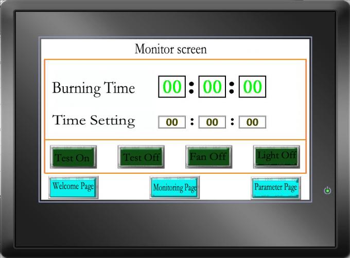 Equipo de prueba de la batería de la quema de acero inoxidable y de la eyección con la pantalla táctil del PLC 0