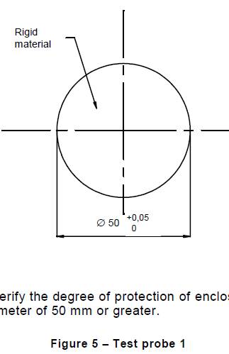 IEC61032 figura la punta de prueba 1 0 de la prueba de la esfera del equipo de prueba de la protección de 6 ingresos