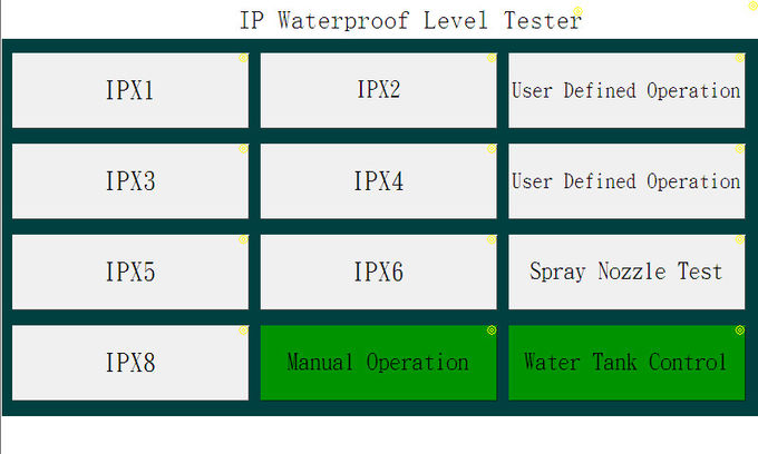 Protección IPX1 del ingreso de los grados del código del IP IEC60529 al sistema de prueba IPX8 0