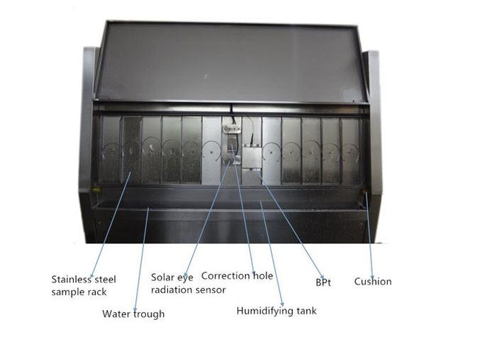 Cámara de acero inoxidable de envejecimiento ULTRAVIOLETA inteligente RT+10℃~70℃ 0 del equipo de prueba de la protección del ingreso